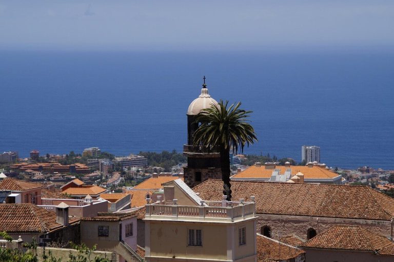 vistas desde la orotava hacia el puerto de la cruz